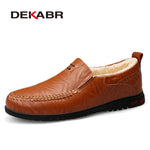 DEKABR Men Shoes Genuine leather Comfortable Men Casual Shoes