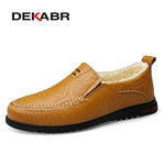 DEKABR Men Shoes Genuine leather Comfortable Men Casual Shoes