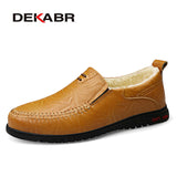 DEKABR Men Shoes Genuine leather Comfortable Men Casual Shoes