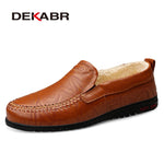 DEKABR Men Shoes Genuine leather Comfortable Men Casual Shoes