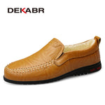 DEKABR Men Shoes Genuine leather Comfortable Men Casual Shoes