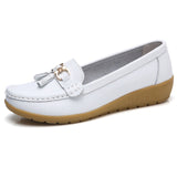 Spring Flats Women Shoes Loafers Genuine Leather