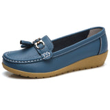 Spring Flats Women Shoes Loafers Genuine Leather