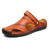 Summer Sandals Men Leather Classic Roman Sandals 2019