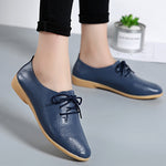 NAUSK Genuine Leather Summer Loafers Women Casual Shoes