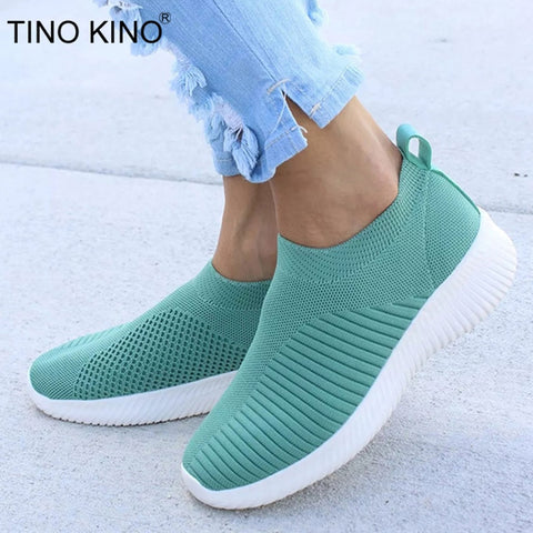 TINO KINO Women Flat Knitting Spring Sneakers Shoes